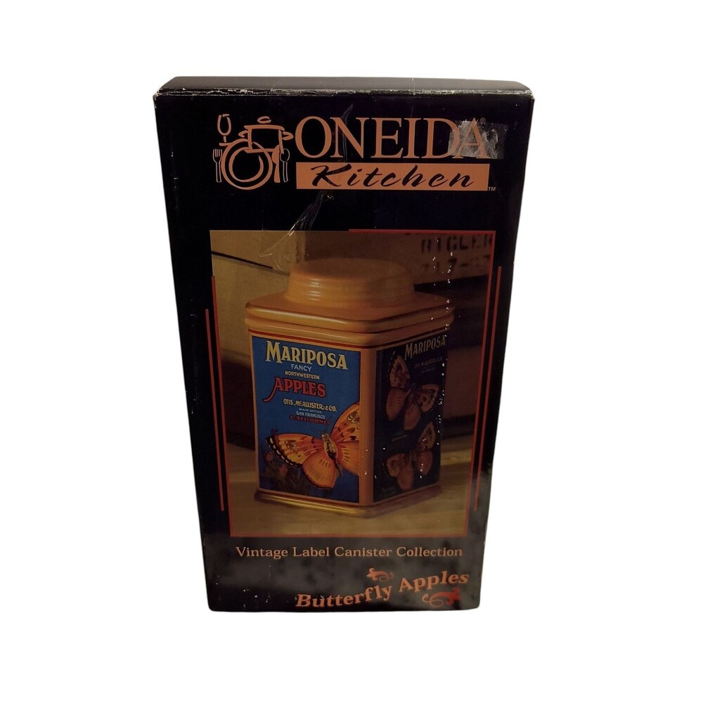 Oneida Butterfly Apples Mariposa Vintage Canister - Picture 4 of 4